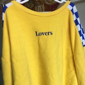 Yellow checkered sweater